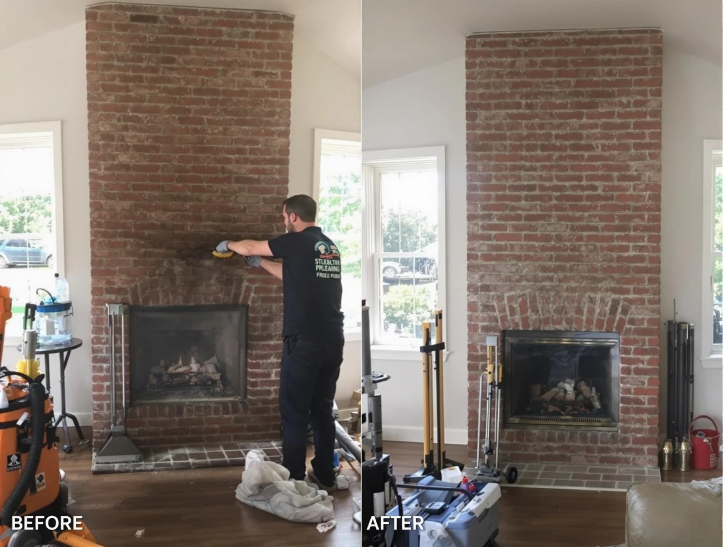 Finished chimney sweeping service by Englewood Chimney Sweep in Englewood, NJ