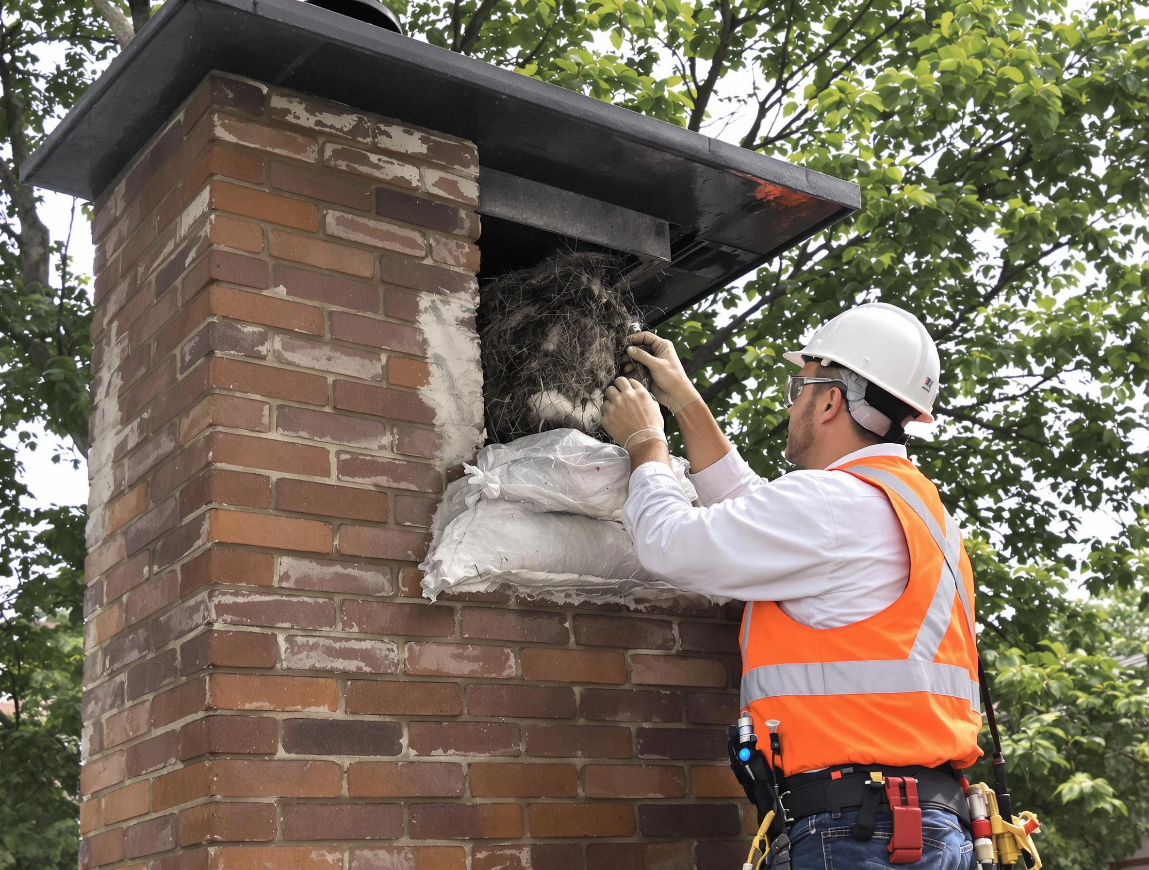 Humane removal of debris and animals by Englewood Chimney Sweep in Englewood, NJ
