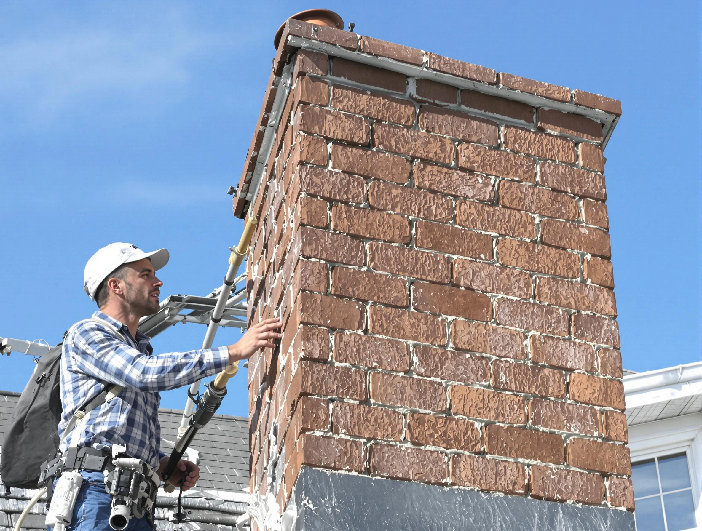 Brickwork for a chimney rebuild by Englewood Chimney Sweep in Englewood, NJ