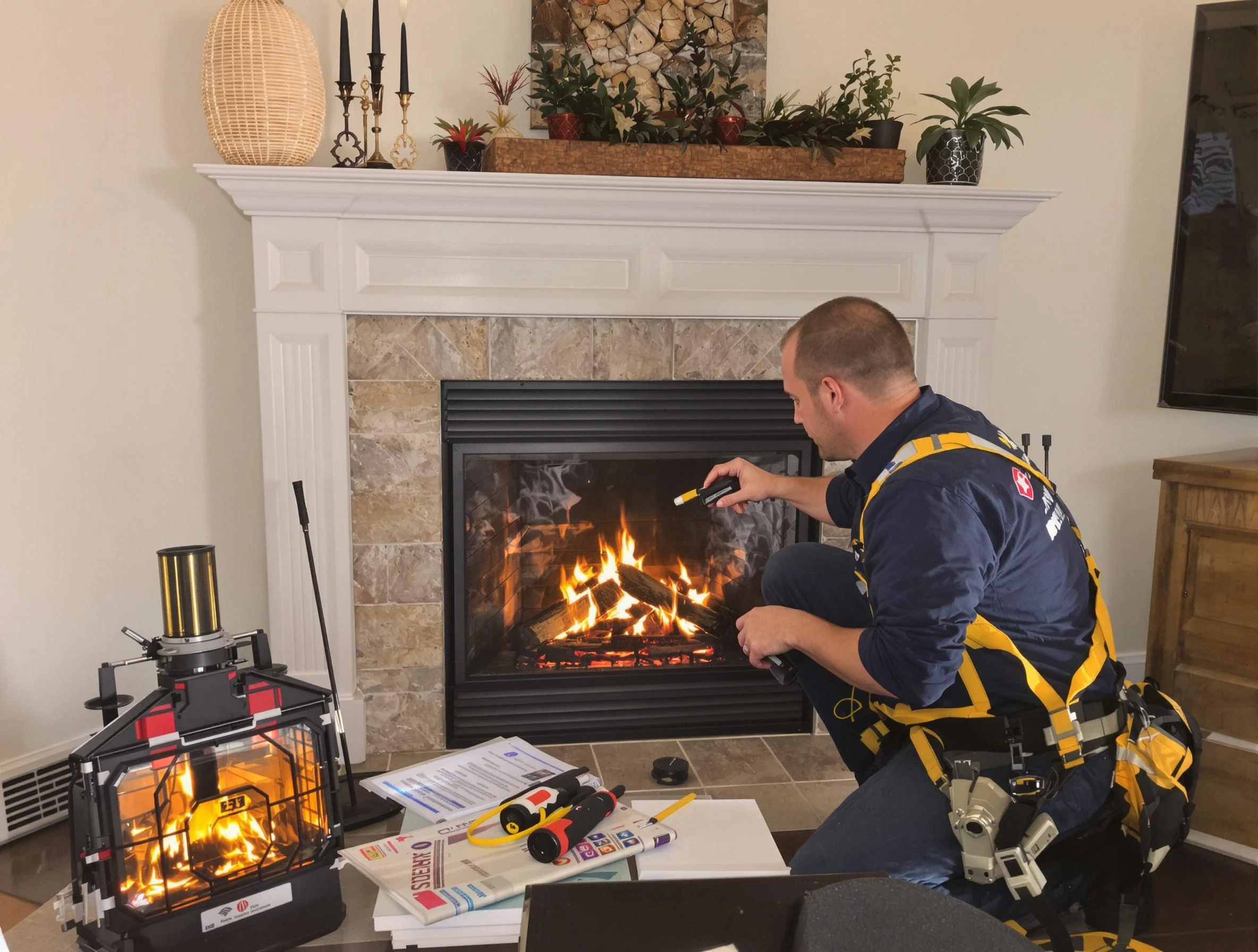 Safety-focused fireplace inspection by Englewood Chimney Sweep in Englewood, NJ